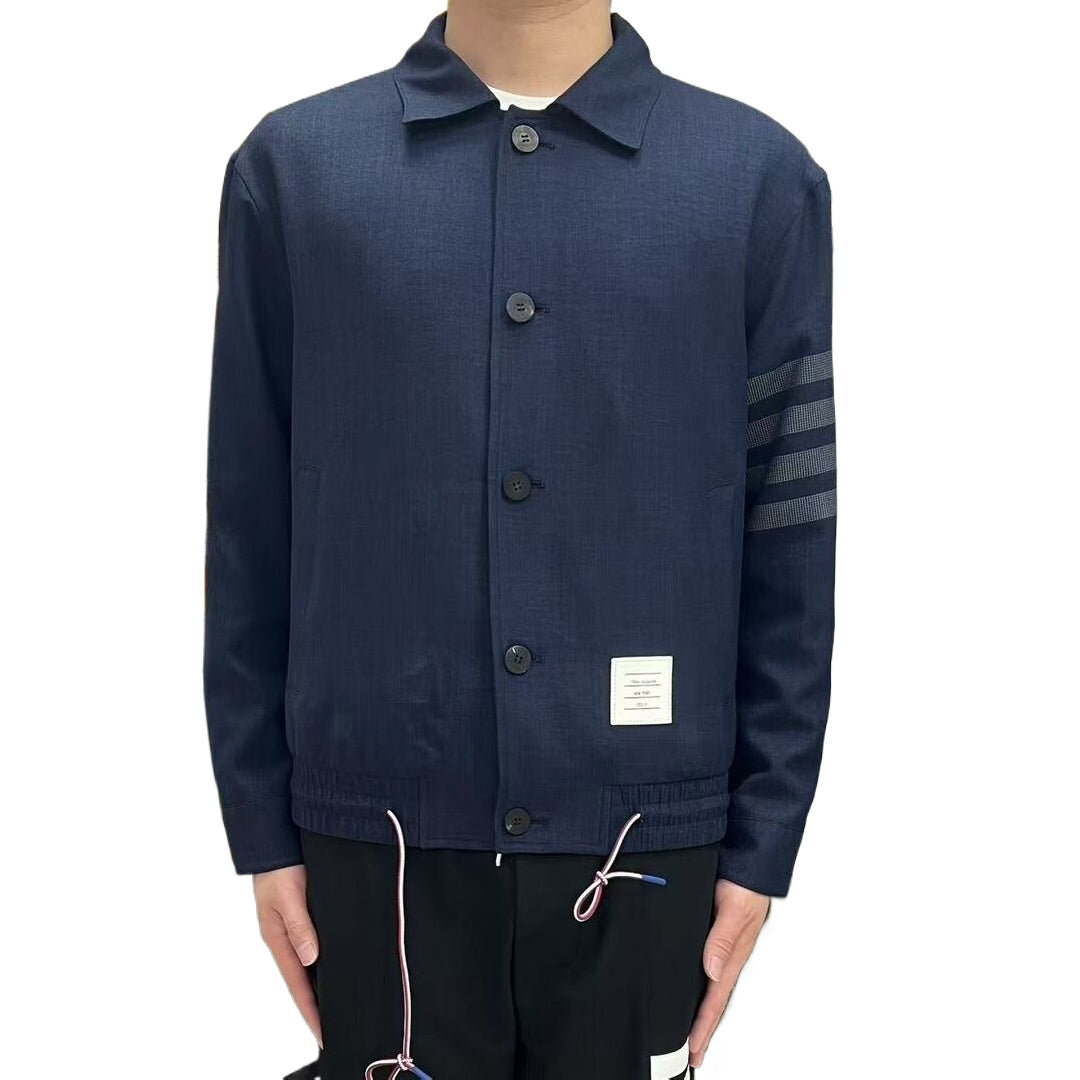 Thom BrowneMen's 4-Bar Casual Jacket with Signature Grosgrain Detail