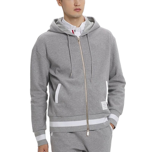 Thom Browne4-Bar Athletic Hoodie - Premium Sports Zip-Up Sweatshirt