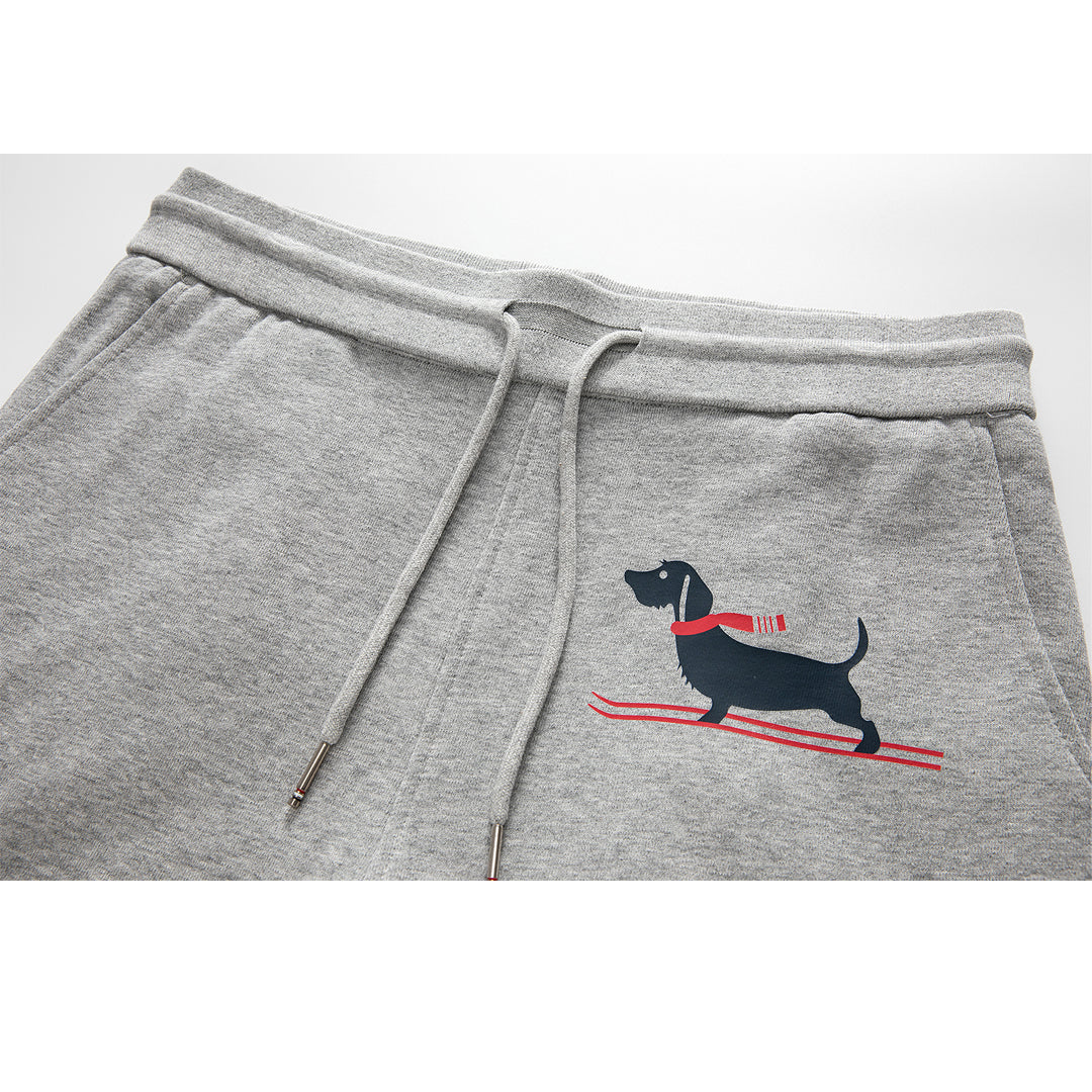 Thom BrowneMen's Sports Shorts - 100% Cotton Made in Japan with 4-Bar Detail
