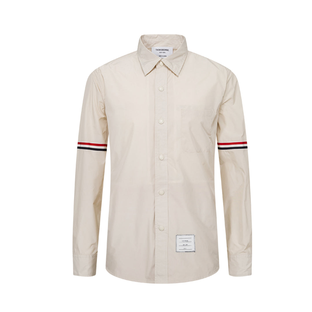 Thom BrowneMen's Business Oxford Shirt - 100% Cotton Button-Front Dress Shirt