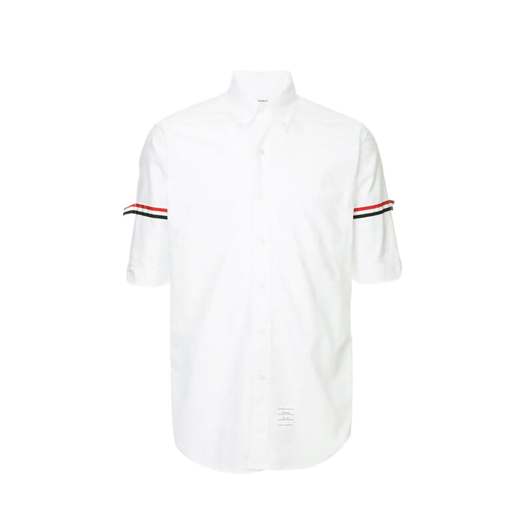 Thom BrowneClassic 4-Bar Striped Short Sleeve Oxford Shirt