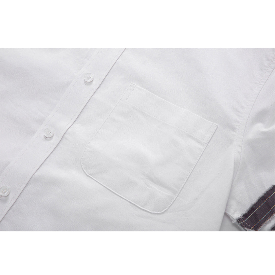 Thom BrowneMen's Business Oxford Shirt - 100% Cotton Button-Front Dress Shirt