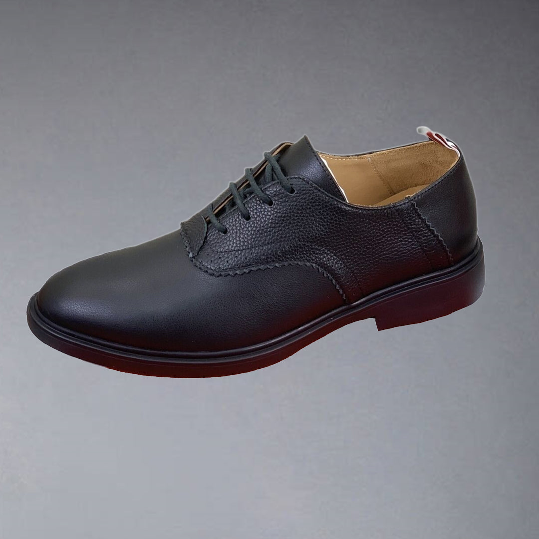 Thom BrowneMen's Premium Leather Dress Shoes - Handcrafted Cowhide Formal Shoes with Grosgrain Detail