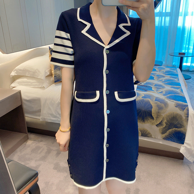 Japanese Lace Silk Dress - Partial Button Front