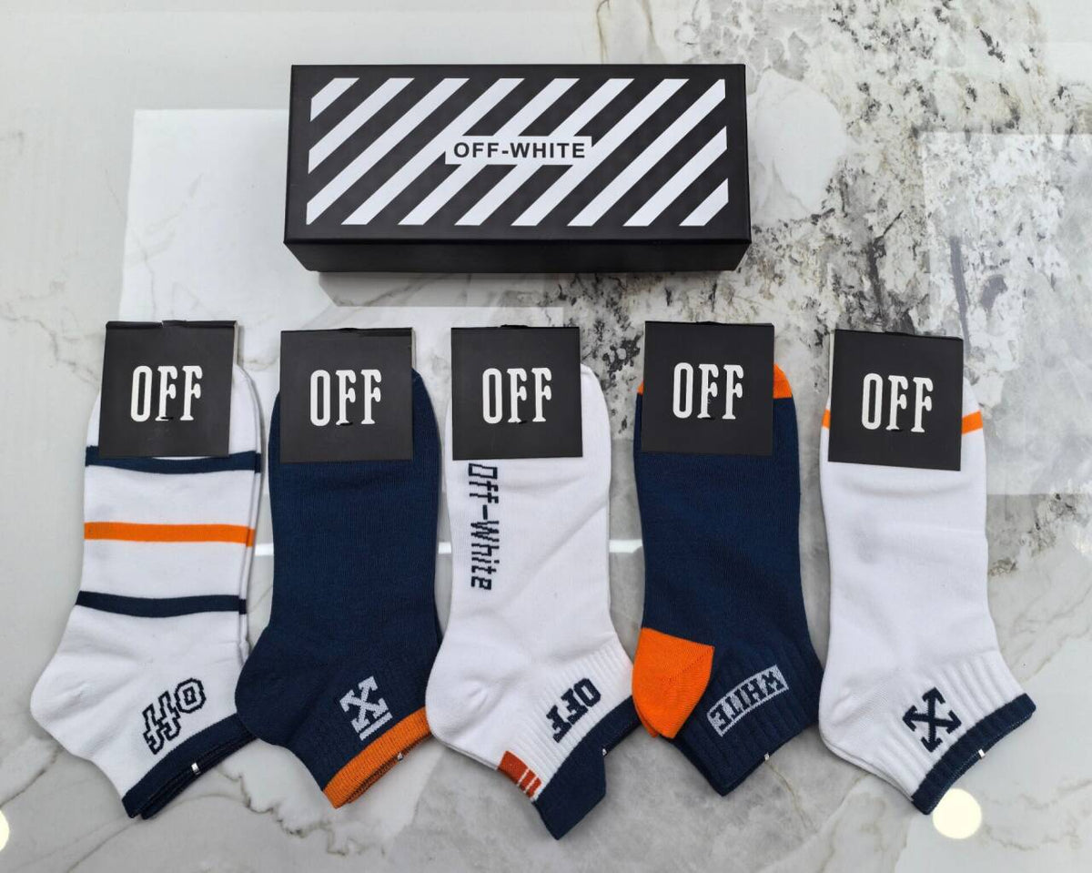 OFF-WHITE Pure cotton low-cut socks
