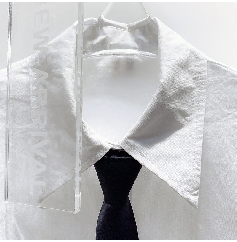 Thom BrowneWomen's Cotton Tie-Front Short Sleeve Shirt - Made in Japan