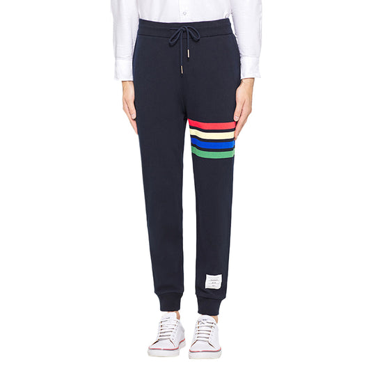 Thom BrownePremium 4-Bar Striped Varsity Sports Pants - 100% Cotton