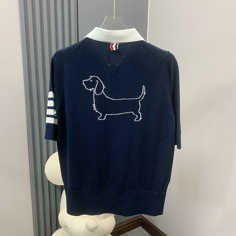 Thom BrowneWomen's Casual Cotton T-Shirt - Japanese Craftsmanship