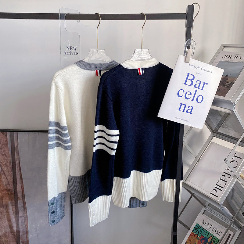 Women's Knitted Cardigan - Premium Cotton Button-Front Sweater