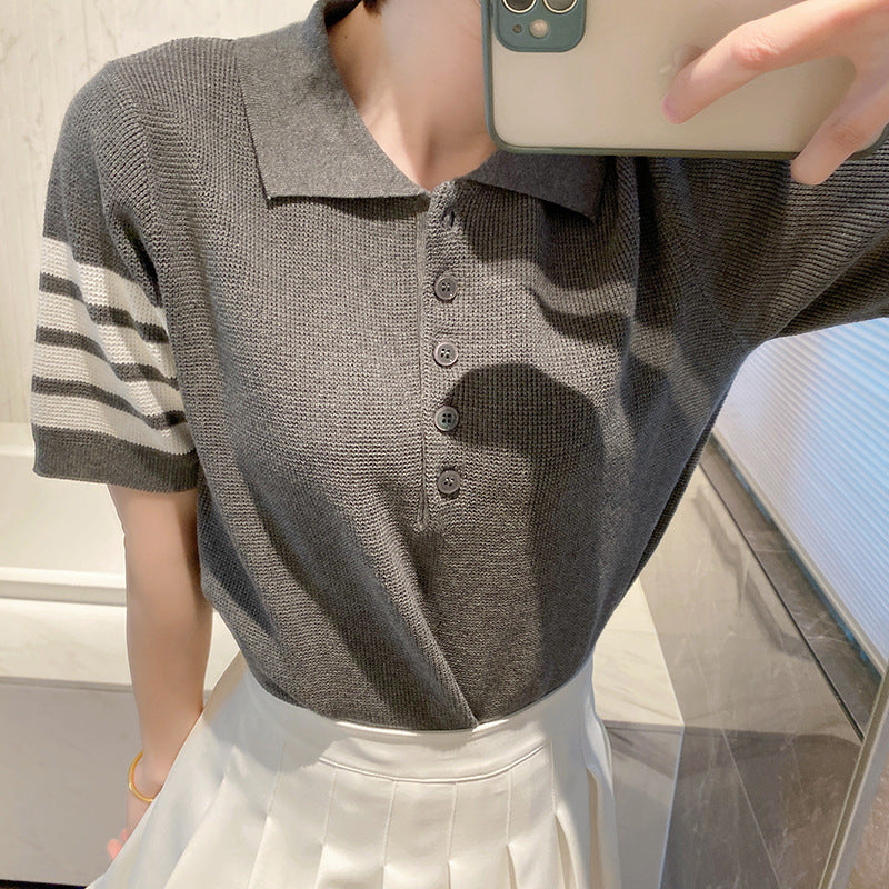 Thom BrowneTextured Waffle Cotton T-Shirt - Japanese Crafted Button-Front Tee