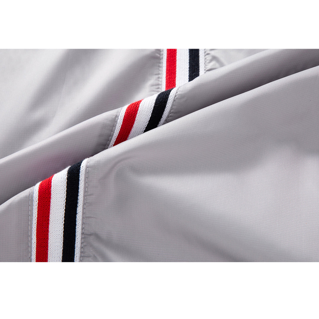 Thom Browne4-Bar Back Stripe Jacket with Signature Grosgrain Detail
