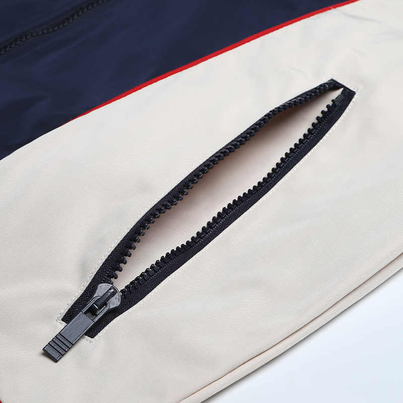 Color Block Jacket with Signature Grosgrain Detail