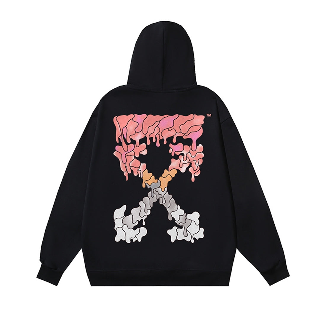 OFF-WHITELogo Print Oversized Hoodie – Dual-Tone | 100% Cotton