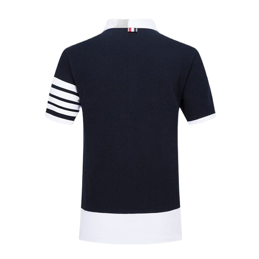 Thom BrowneMen's Heritage Polo Shirt | 4-Bar Detail | Signature Grosgrain Trim