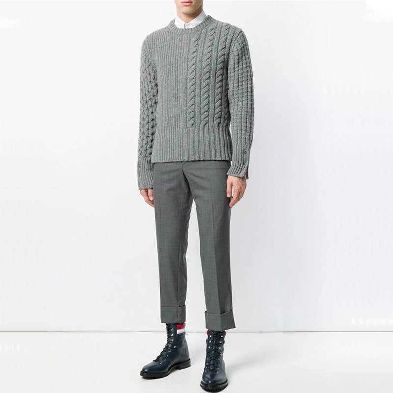 Thom BrowneMen's Classic Zip-Up Jacket with Signature Grosgrain Detail