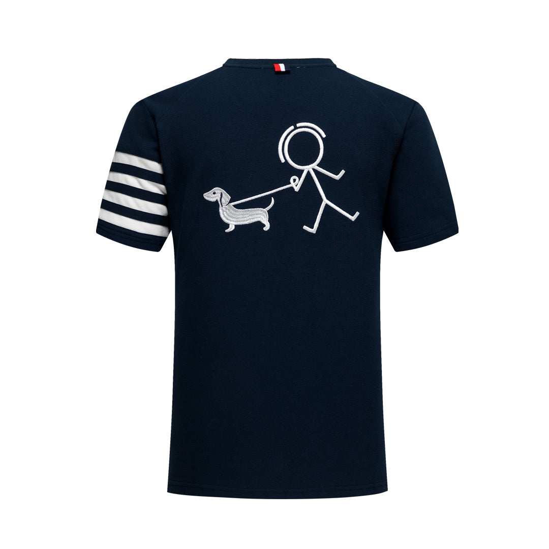 Thom BrownePuppy Embroidered T-Shirt - Premium Cotton Tee with Dog Design