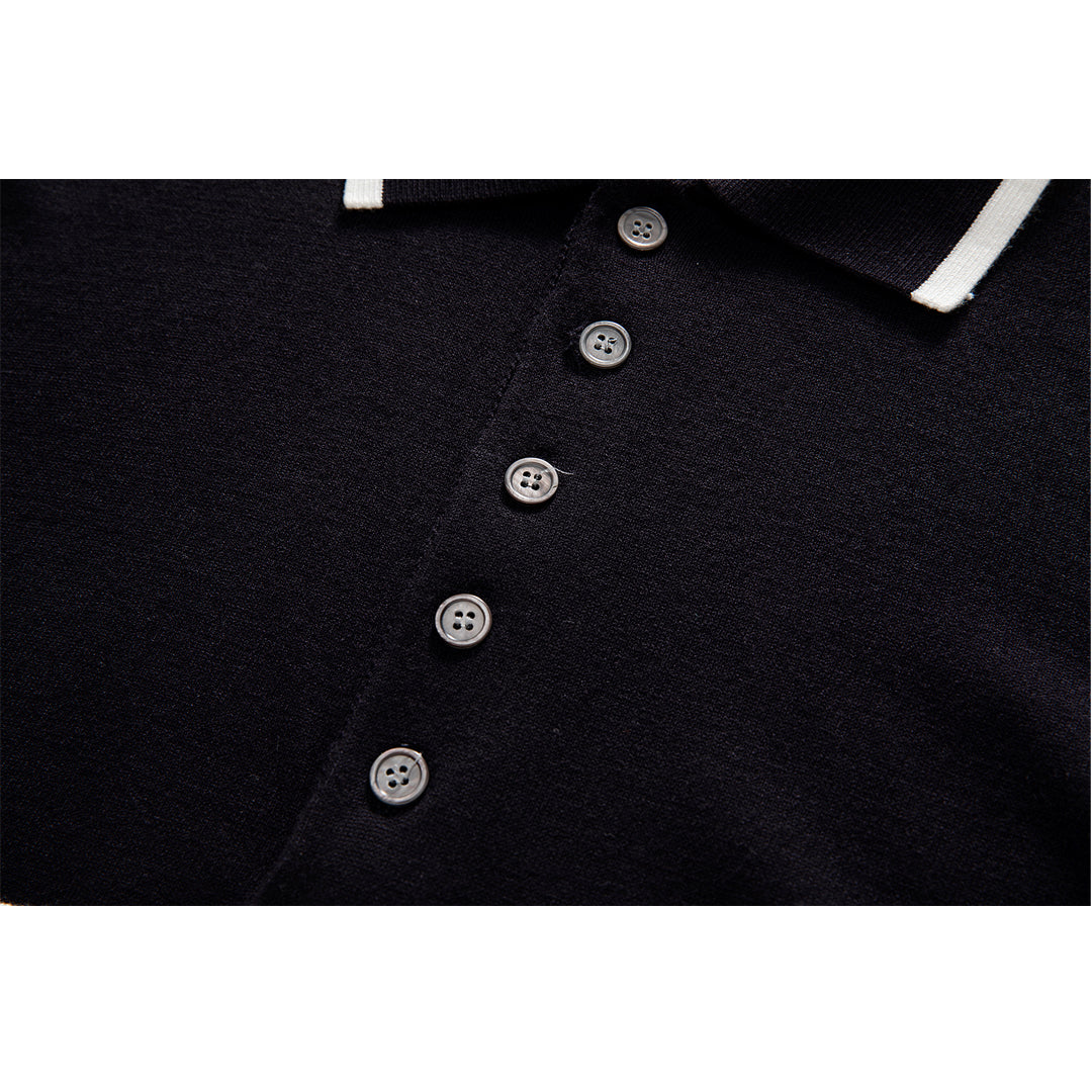Thom BrowneMen's Contrast Stripe Polo Shirt | 4-Bar Detail | Heritage Grosgrain