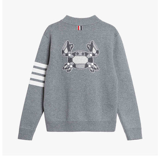 Thom Browne4-Bar Shell Print Jacket with Signature Grosgrain Detail