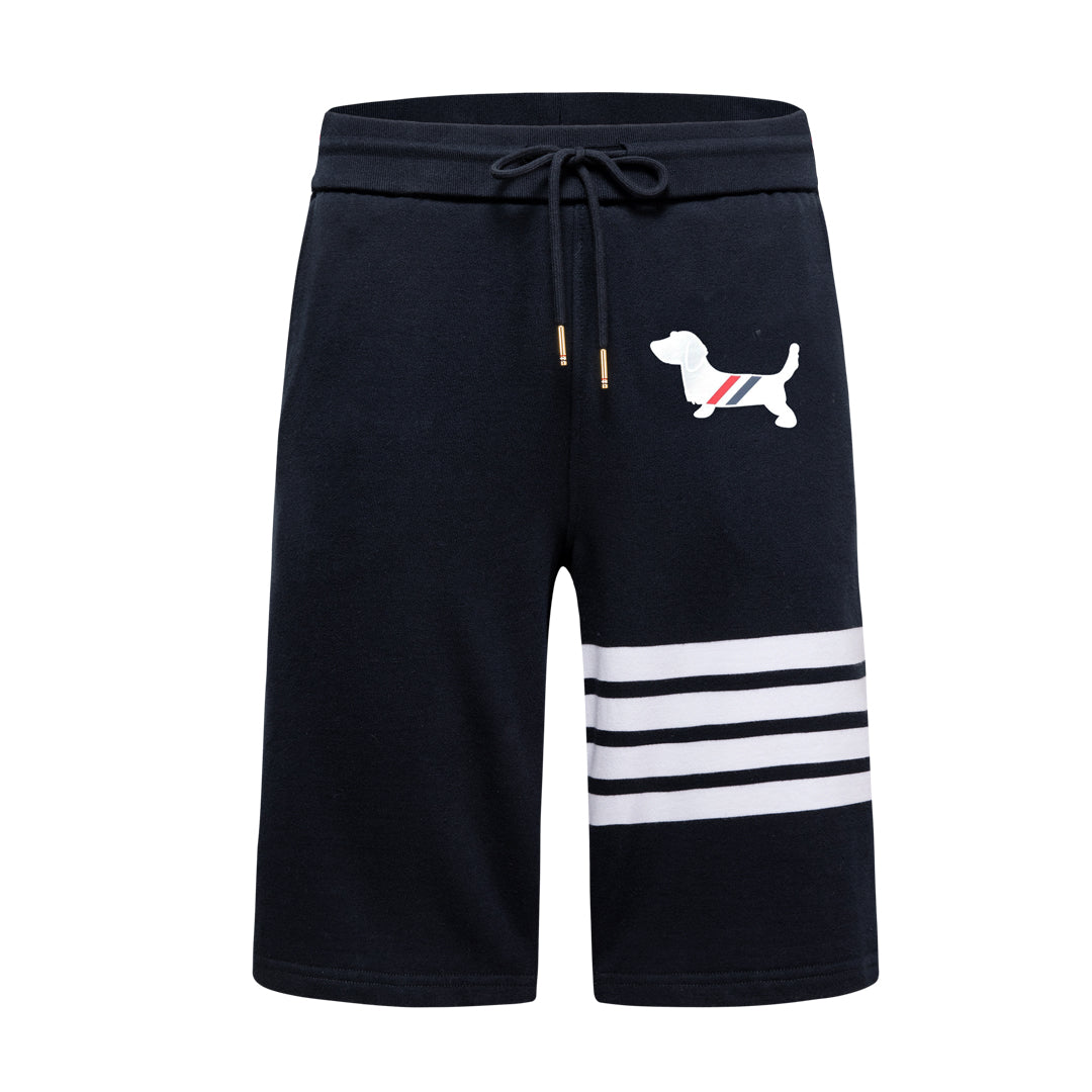 Thom BrowneMen's Sports Shorts - 100% Cotton Made in Japan with 4-Bar Detail