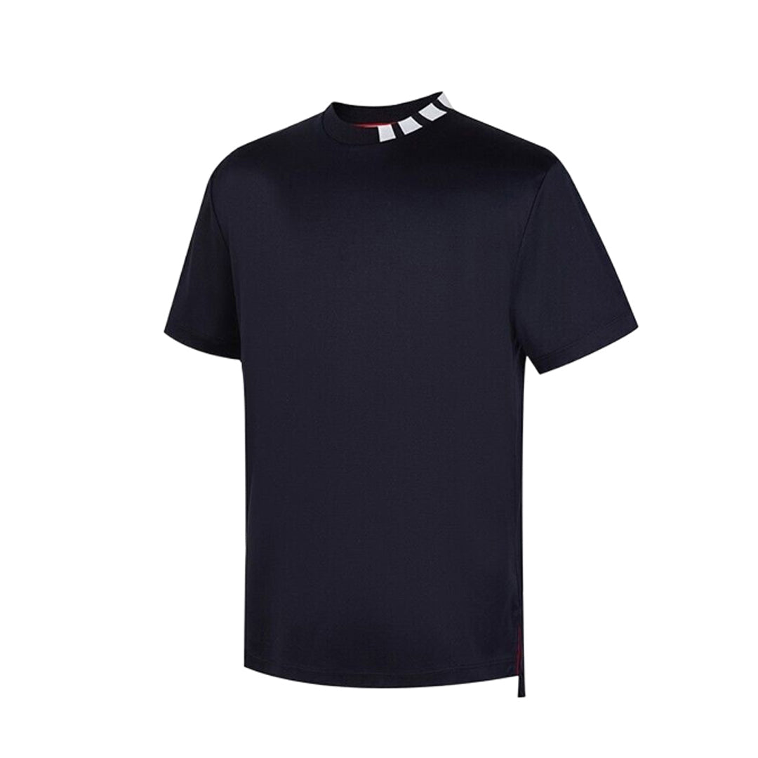 Thom BrowneMen's Premium Cotton T-Shirt | Signature Grosgrain Detail | Timeless Cut