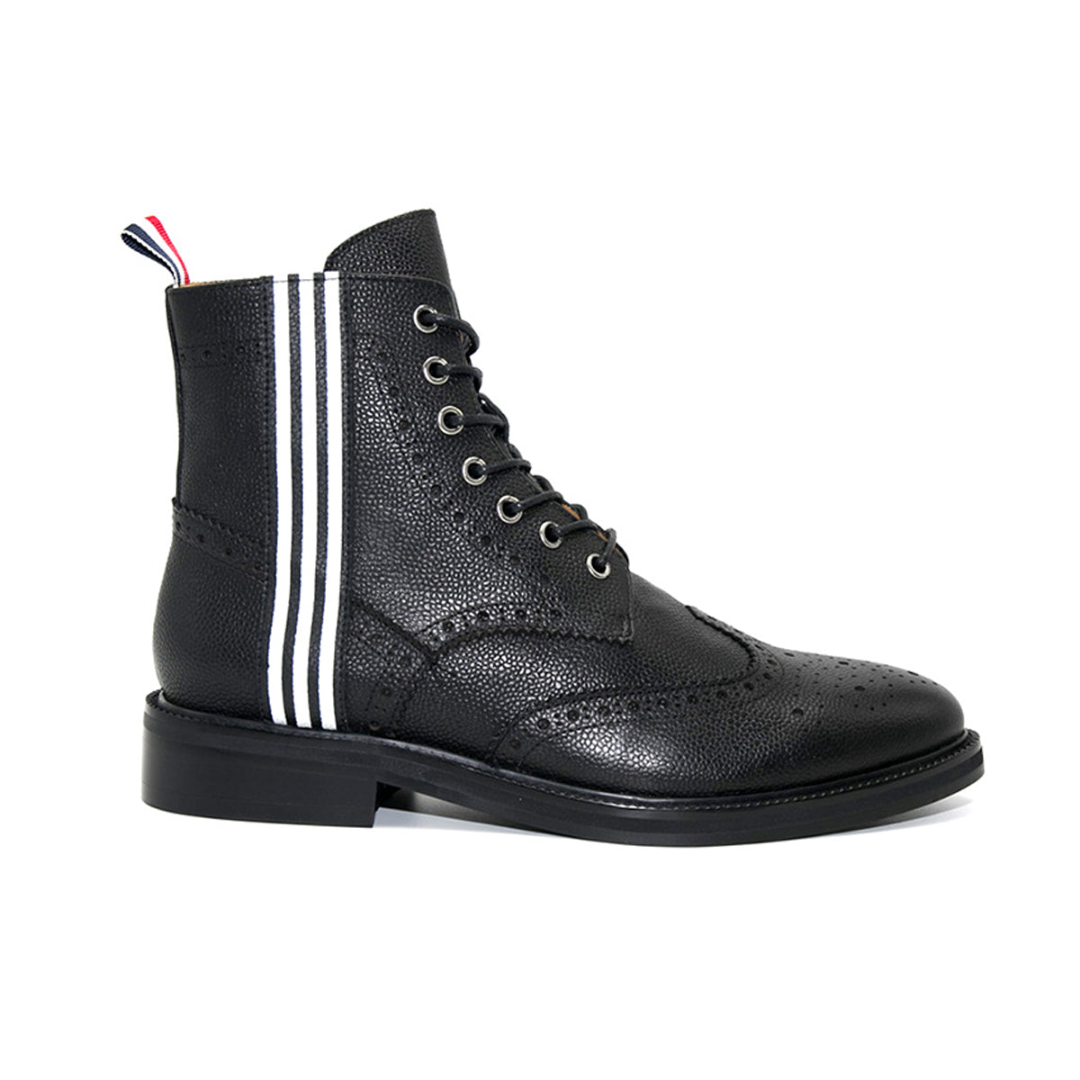 Thom BrowneMen's Top-Tier Premium Leather Dress Shoes with Grosgrain Buckle - Exceptional Craftsmanship