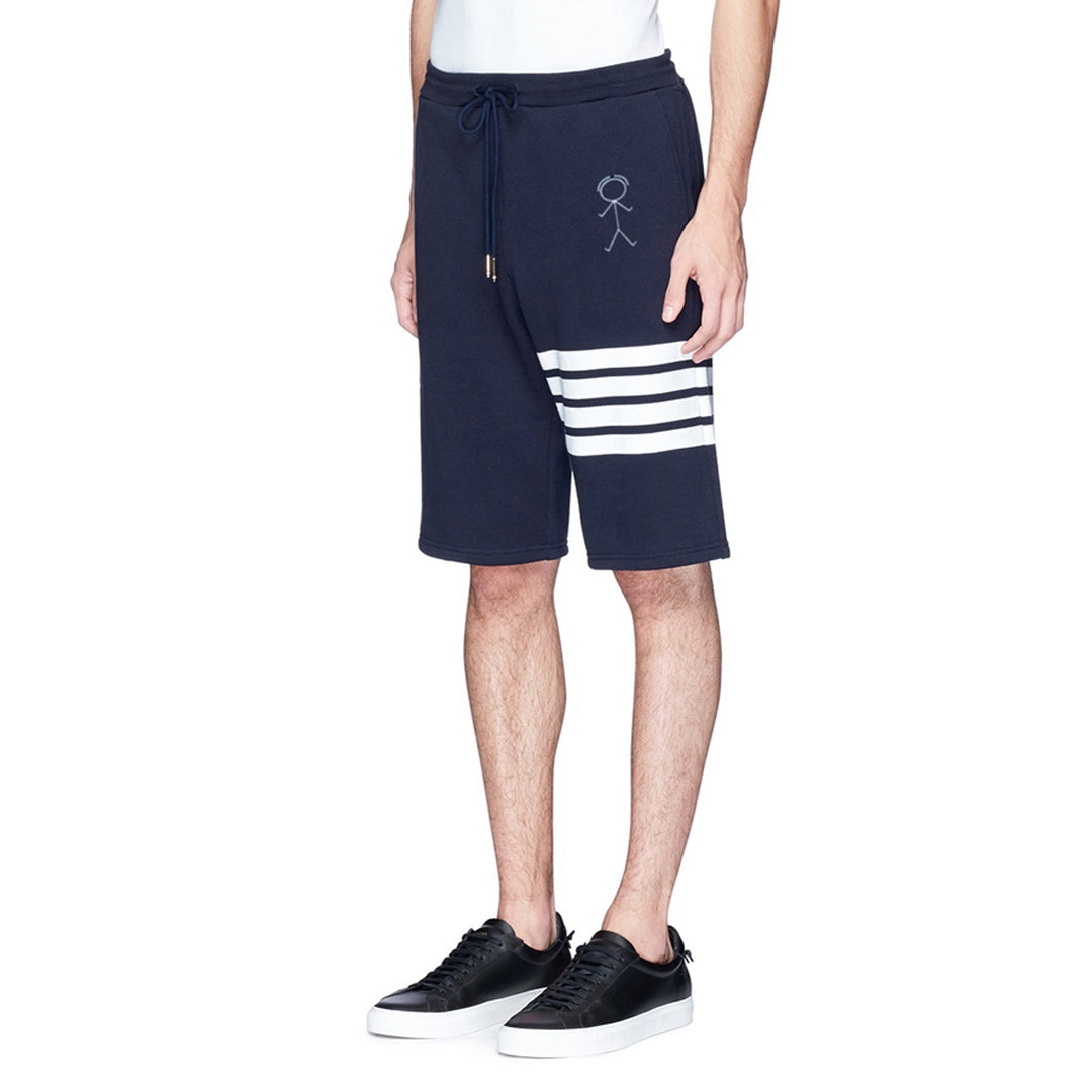 Thom BrowneMen's Sports Shorts - 100% Cotton Made in Japan with 4-Bar Detail