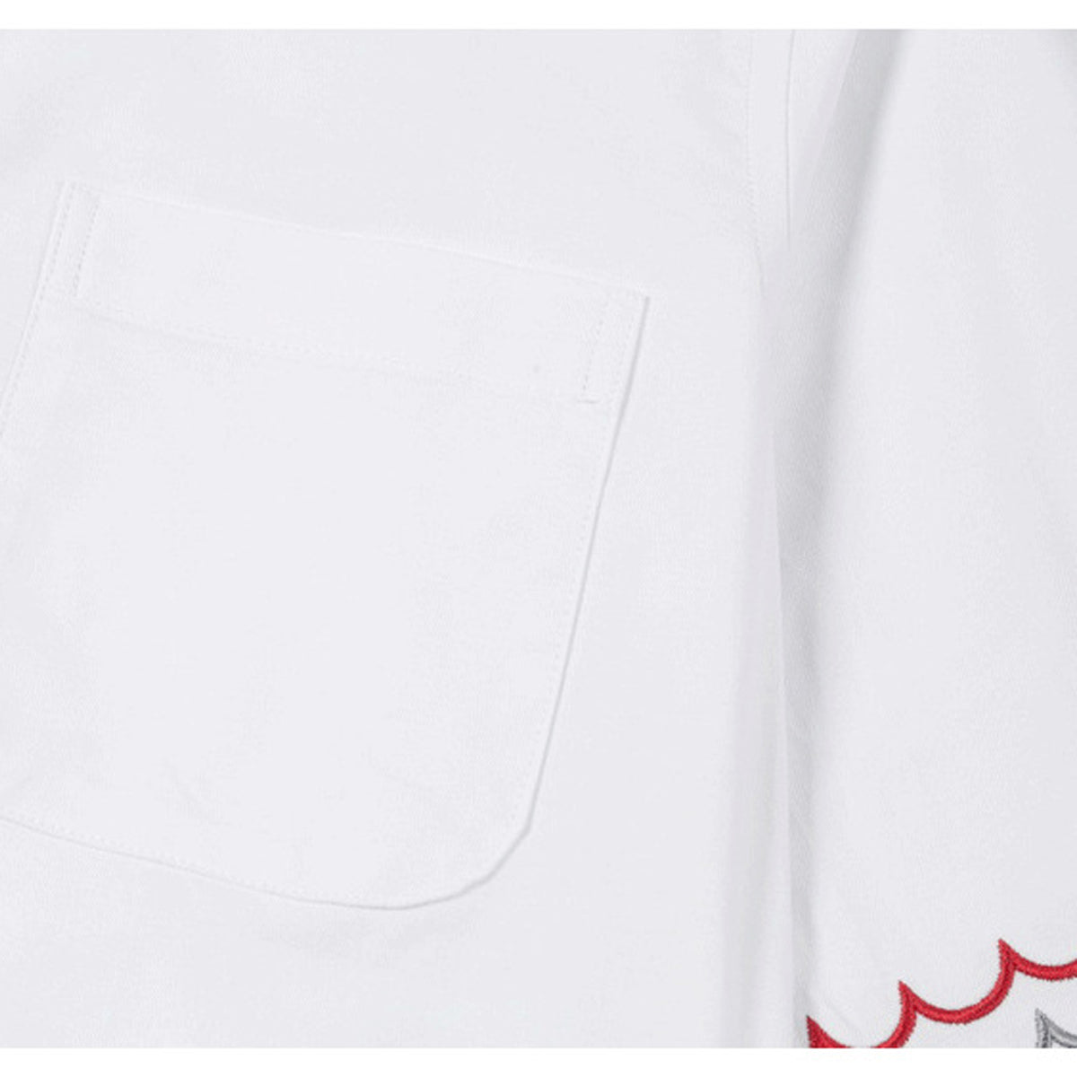 Thom BrownePremium 4-Bar Embroidered Oxford Elastic Shirt