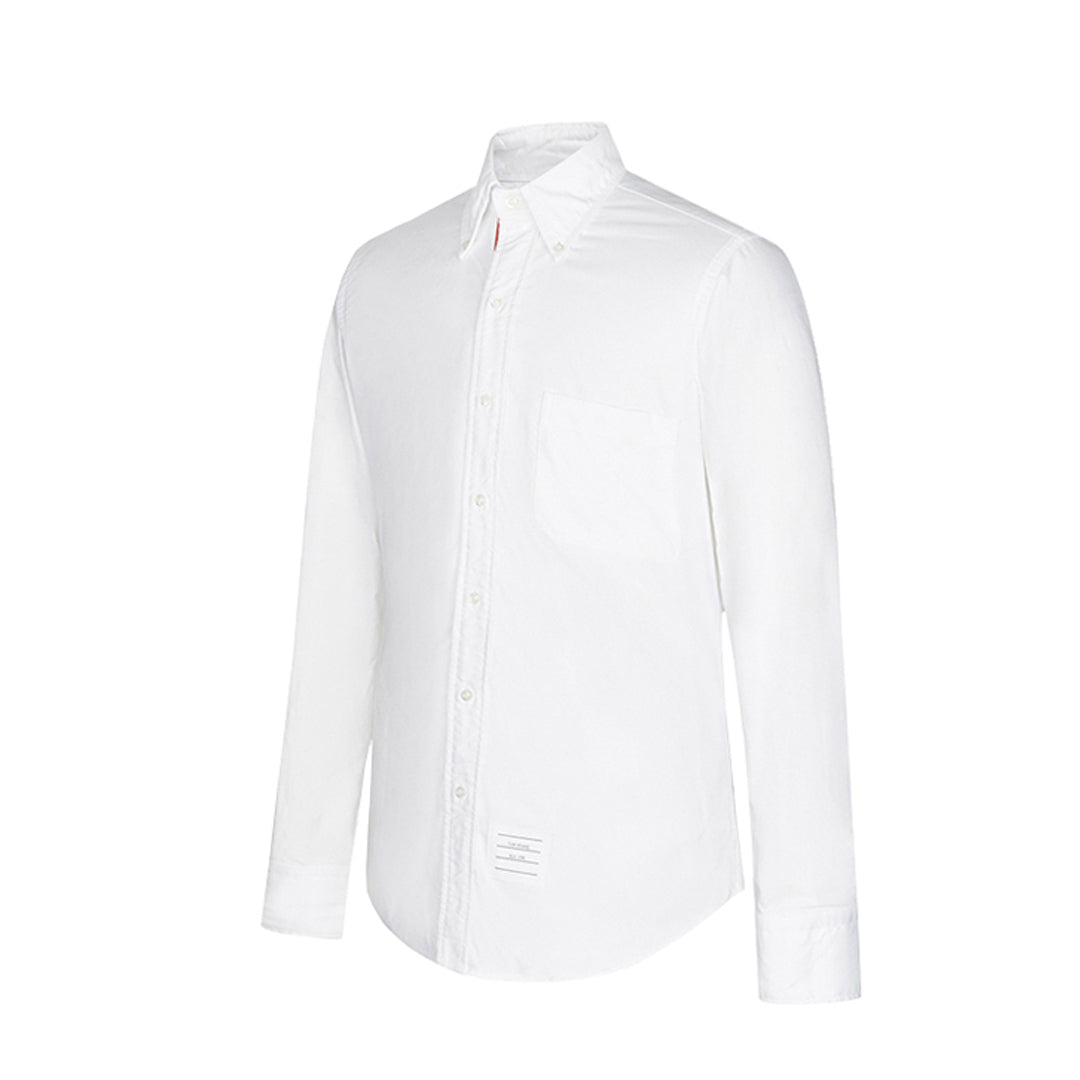 Thom BrowneMen's Business Oxford Shirt - 100% Cotton Button-Front Dress Shirt