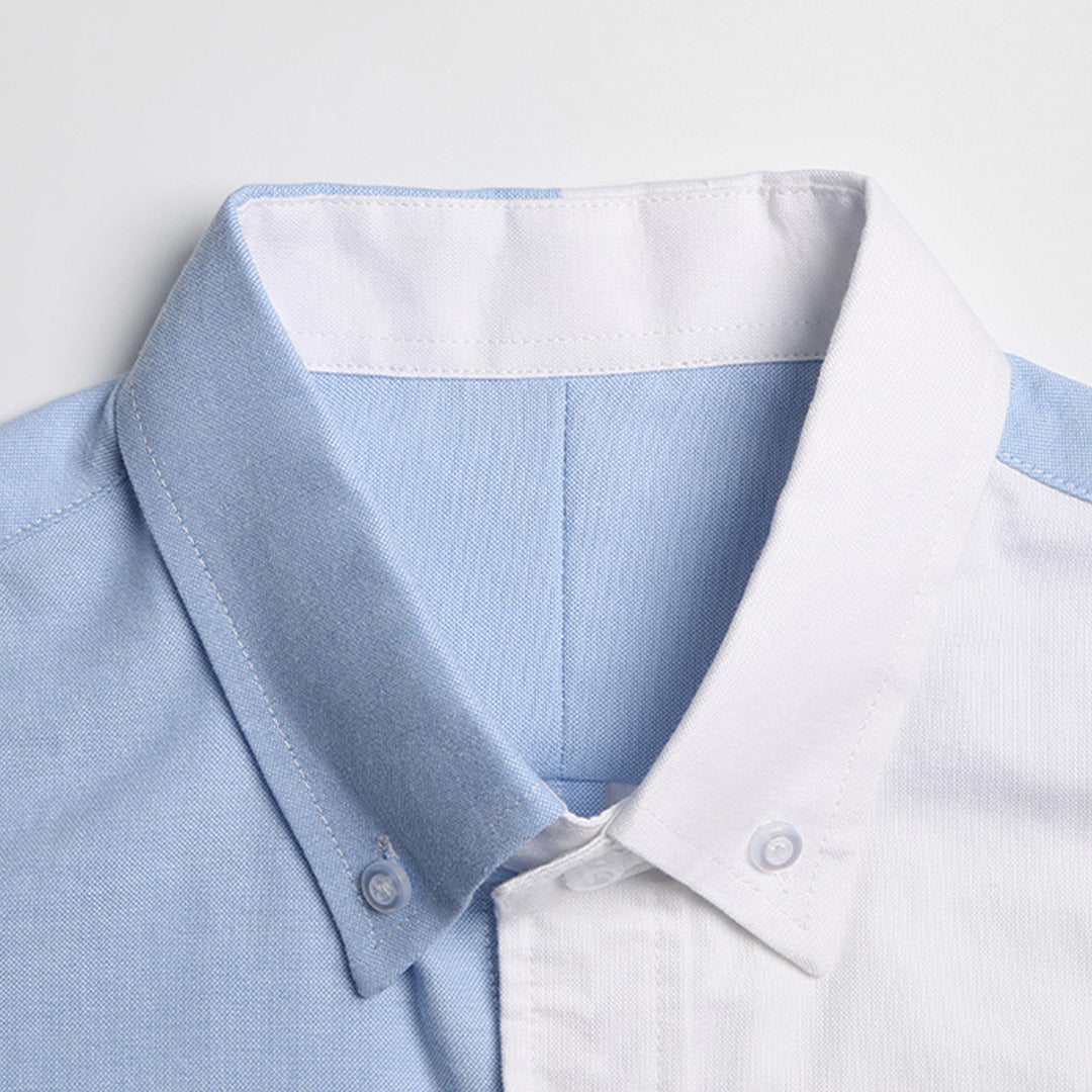 Thom BrowneMen's Business Oxford Shirt - 100% Cotton Button-Front Dress Shirt