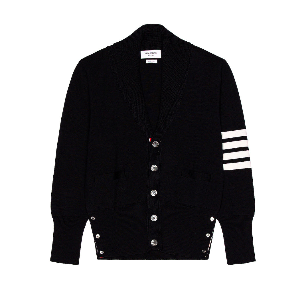 Thom BrowneThick Knitted Zip-Up Jacket