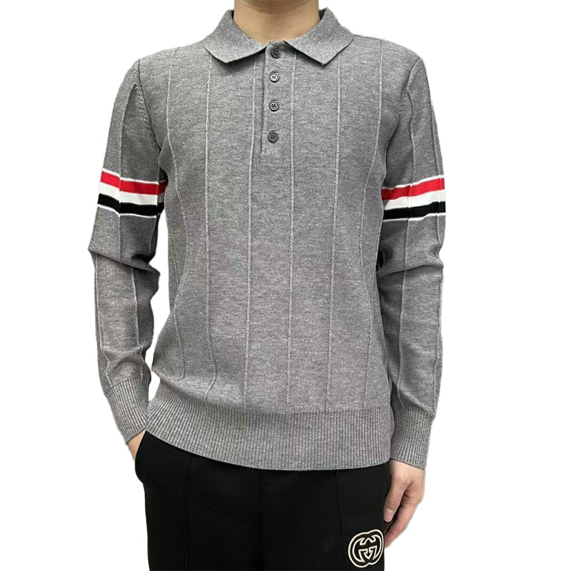 Thom BrowneClassic V-Neck Knitted Cardigan Sweater