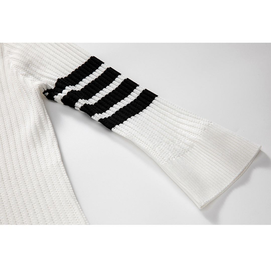 Thom BrowneWomen's Hollow Out T-Shirt - Striped Grosgrain Trim Detail