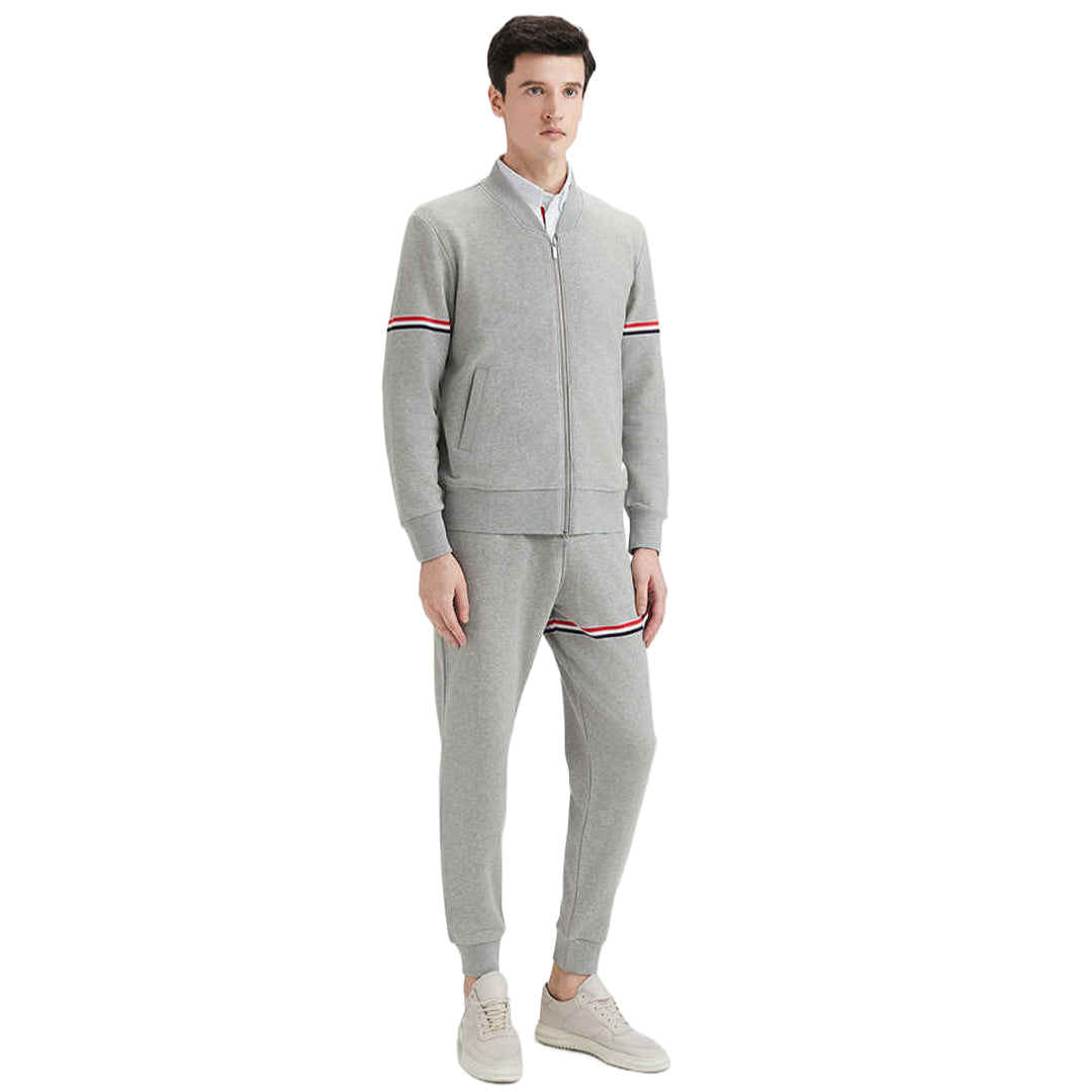 Thom Browne4-Bar Men's Embroidered Hoodie - Premium Zip-Up Sweatshirt