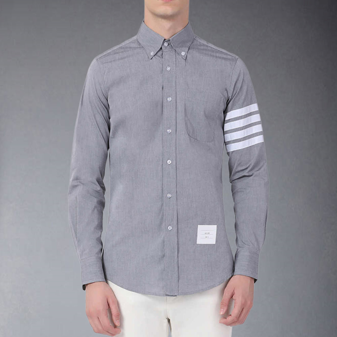 Thom BrowneMen's Oxford Elastic Business Shirt - Premium Cotton Dress Shirt