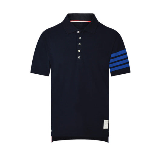Thom BrowneMen's Classic Polo Shirt | V-Neck | 4-Bar Detail | New & Popular