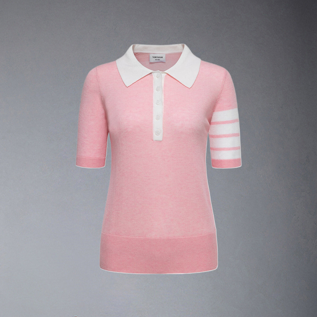 Thom BrowneWomen's Floral Print Polo Shirt - Premium Cotton Blend