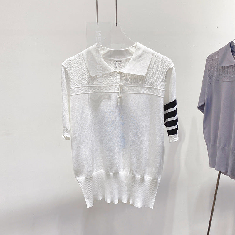Thom BrowneWomen's Hollow Out Knit Sweater - Japanese Cotton