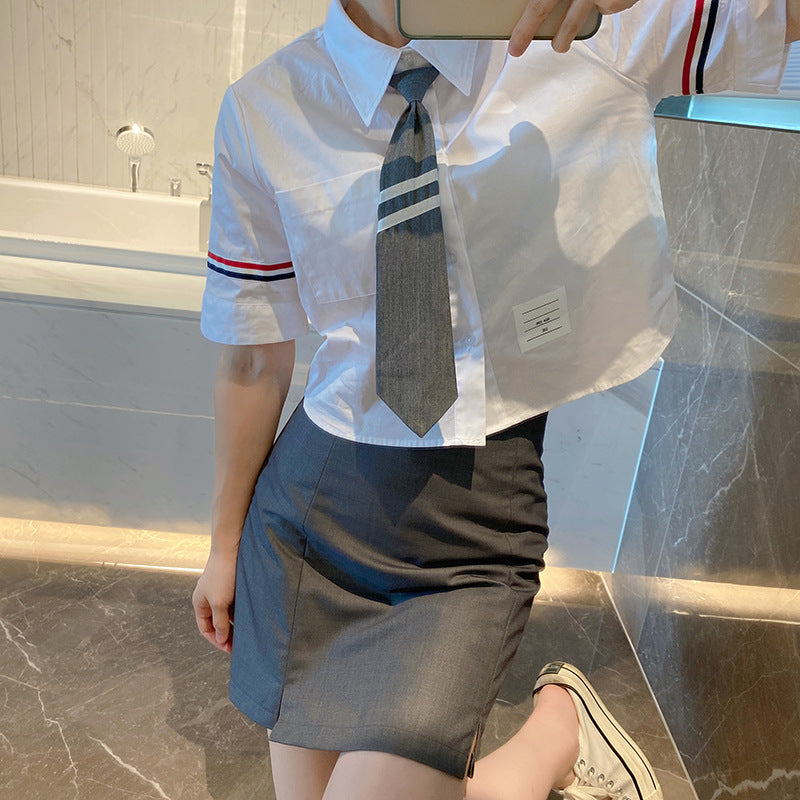 Thom BrowneWomen's Japanese School Style Cotton Shirt - Japanese Craftsmanship
