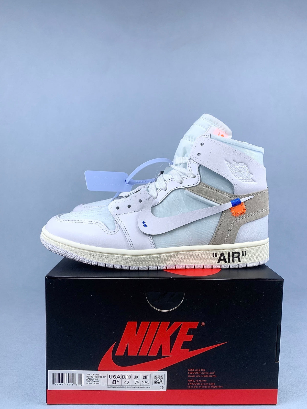Air Jordan 1 High OG x Off-White "Triple White" AA3834-100