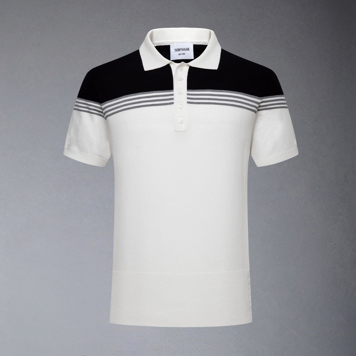Thom BrowneGrey POLO Shirt