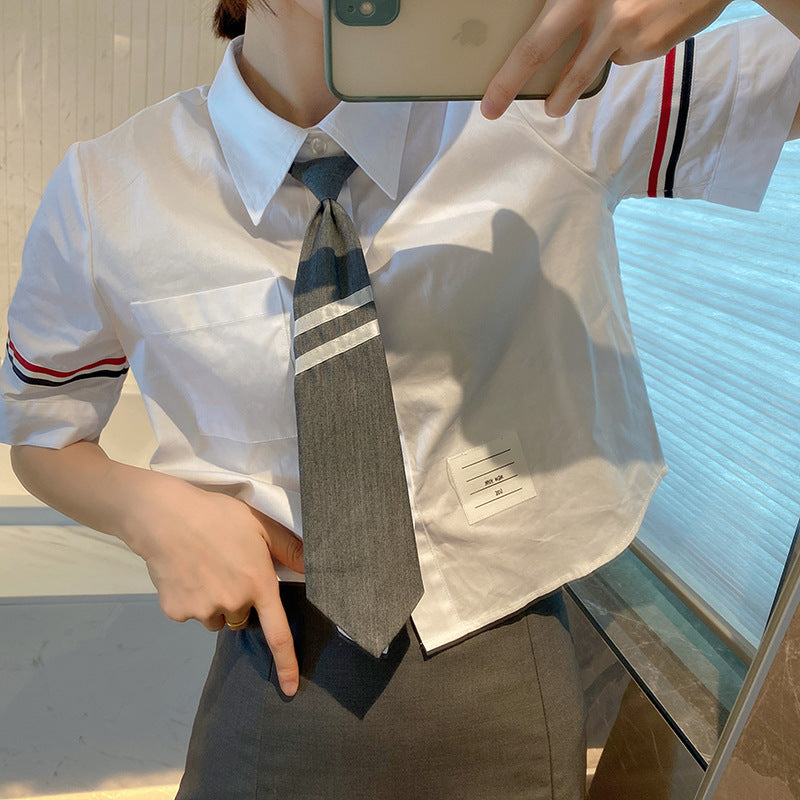Thom BrowneWomen's Japanese School Style Cotton Shirt - Japanese Craftsmanship