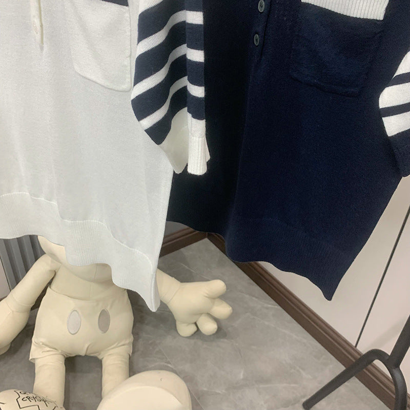 Thom BrowneWomen's Casual Cotton T-Shirt - Japanese Craftsmanship