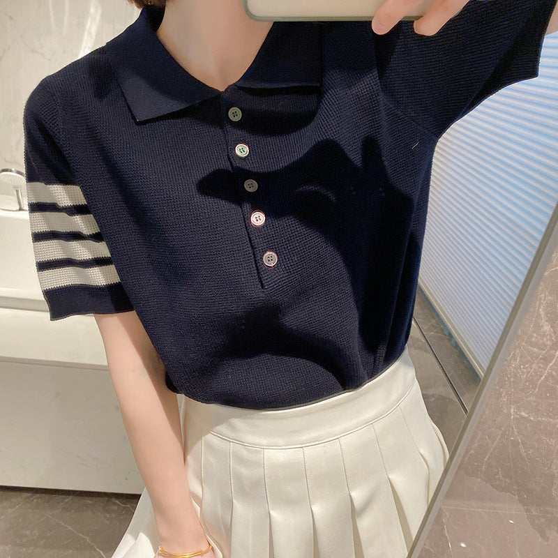 Thom BrowneTextured Waffle Cotton T-Shirt - Japanese Crafted Button-Front Tee