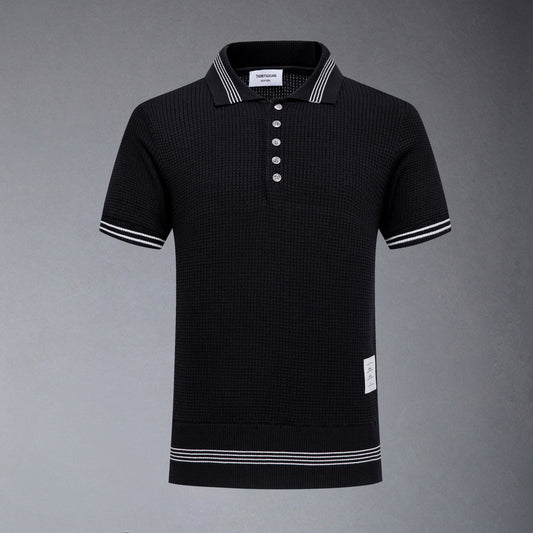 Waffle fabric POLO Shirt