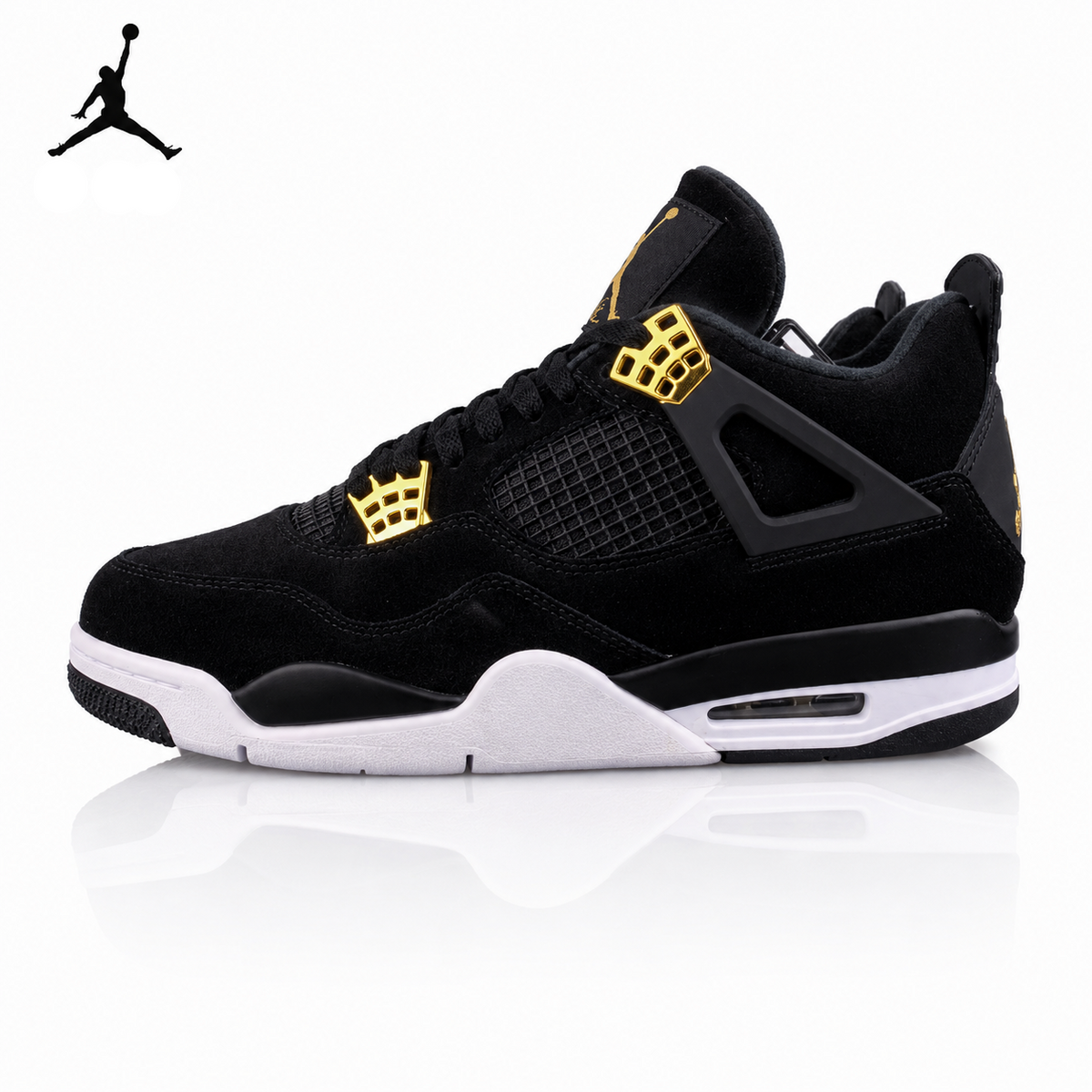 Air Jordan 4 Black and Gold Suede 308497-032