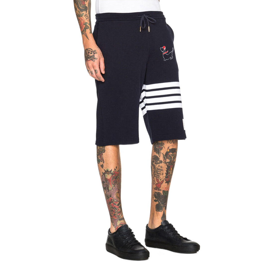Thom BrowneMen's Sports Shorts - 100% Cotton Made in Japan with 4-Bar Detail