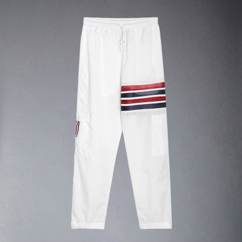 Thom BrowneMen's Four-Bar Casual Pants - 100% Cotton with Adjustable Backstrap