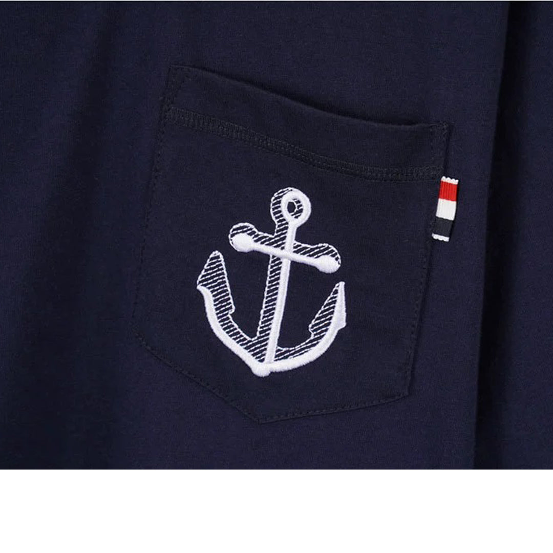 Thom BrowneAnchor Embroidery  T-shirt