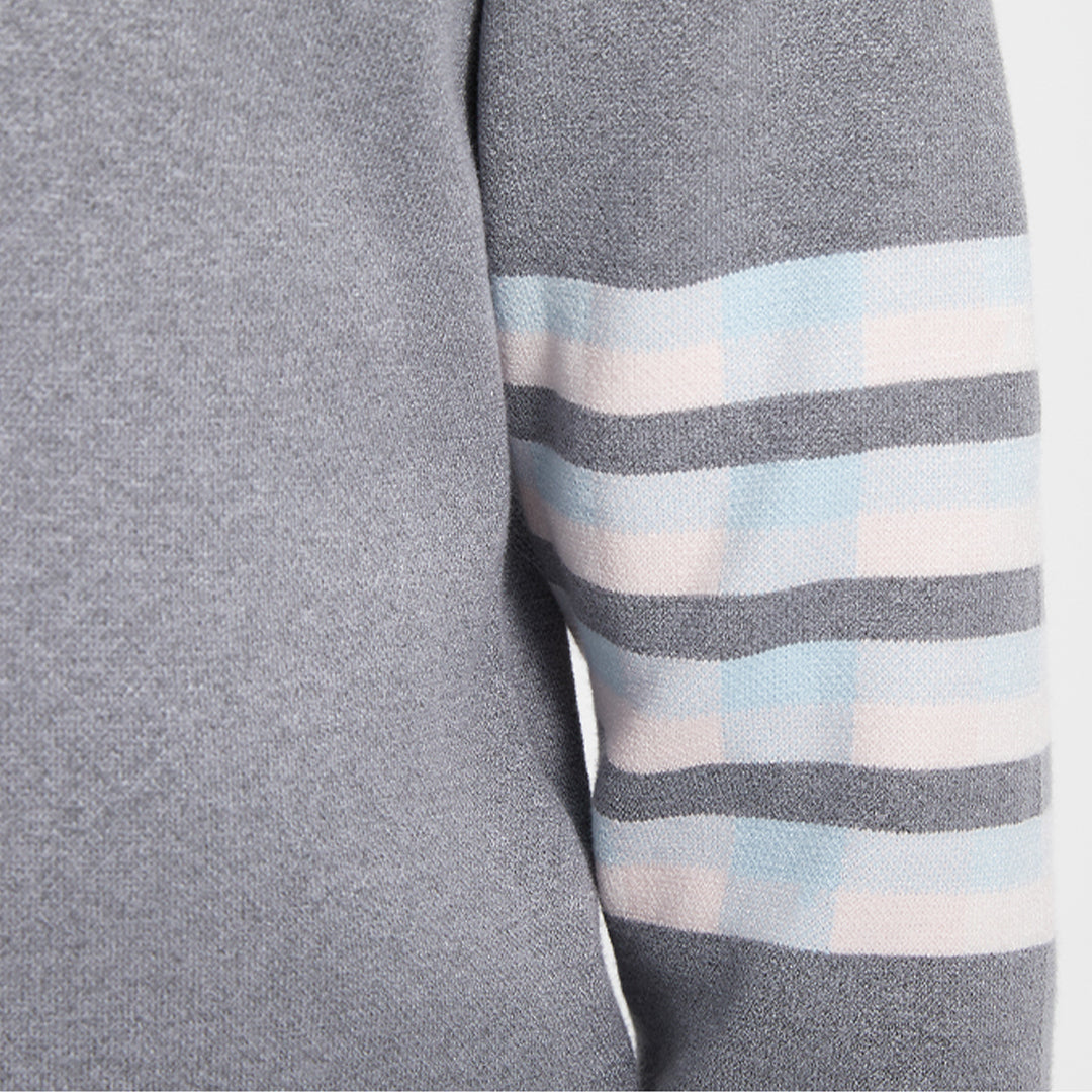 Thom BrowneMen's Classic V-Neck Knitted Cardigan with 4-Bar Sleeve Detail