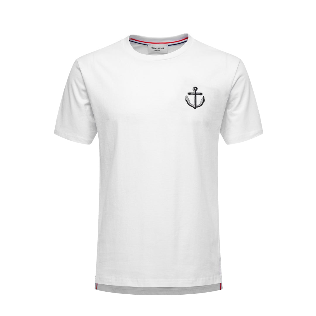 Thom BrowneAnchor embroidery T-shirt